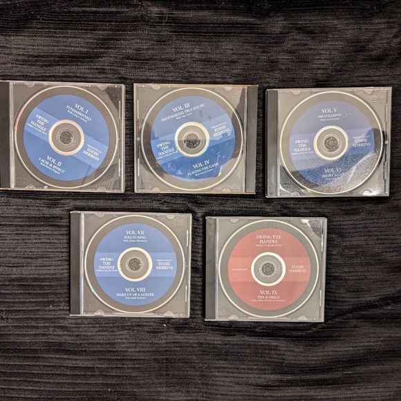 Swing The Handle Golf Instruction 5 Video DVD Teach Set Eddie Merrins Vols 1-9 - Picture 2 of 6